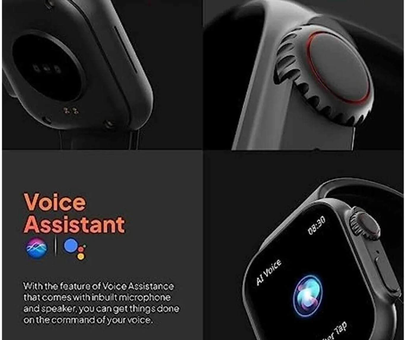 CHG T800 Orange Smartwatch Bluetooth Calling | 1.99” HD Display | Fitness Tracker | Heart Rate & SpO2 Monitor | Sports Smart Watch for Men & Women | Android & iOS Compatible