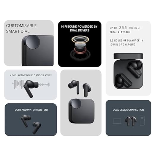 Apritex Wireless Bluetooth 5.3 TWS Earbuds with Charging Case, Touch Control, Deep Bass Stereo Sound, Noise Reduction, Type-C Fast Charging.
