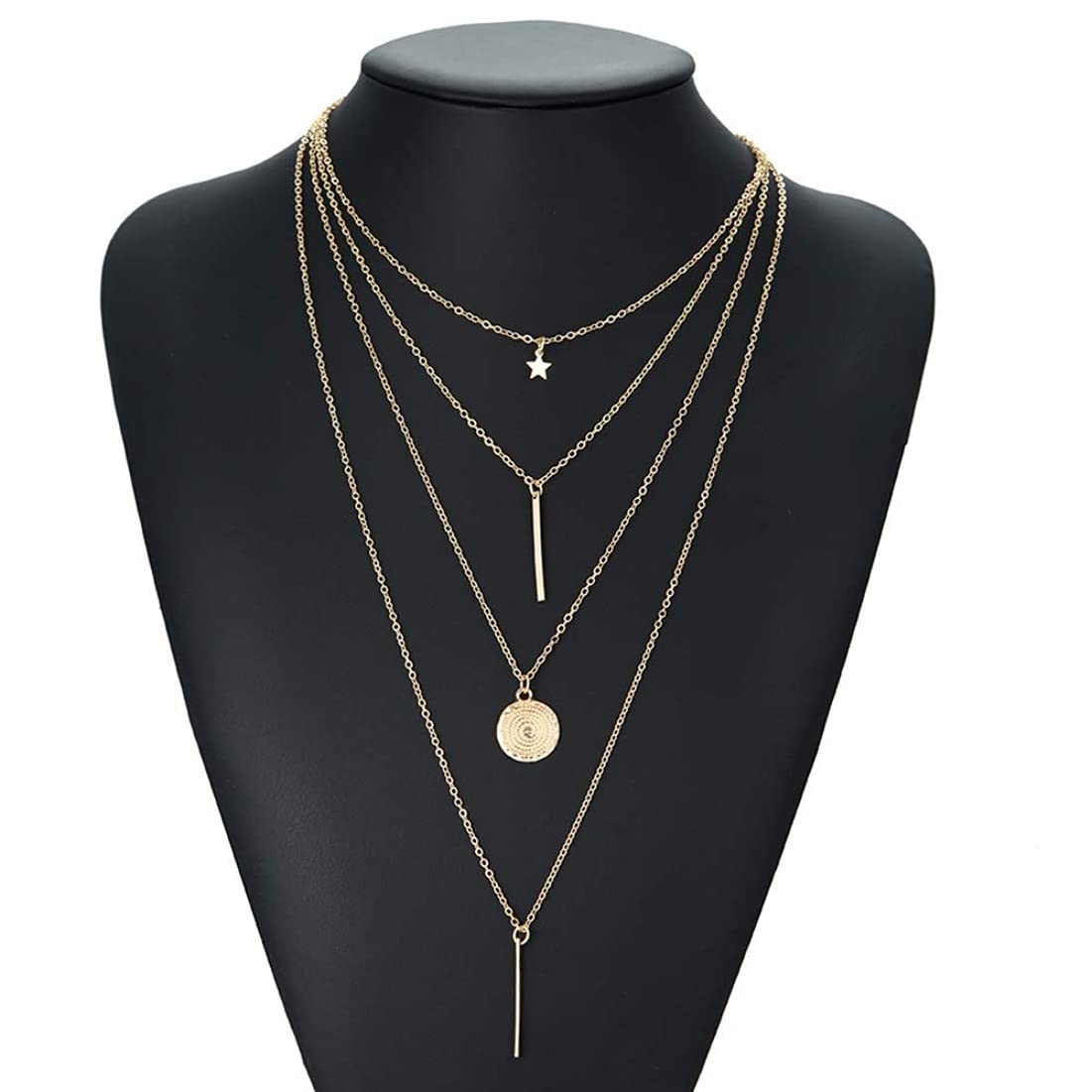 YouBella Jewellery Stylish Combo of Two Necklace Chains for Women and Girls (Style 1)