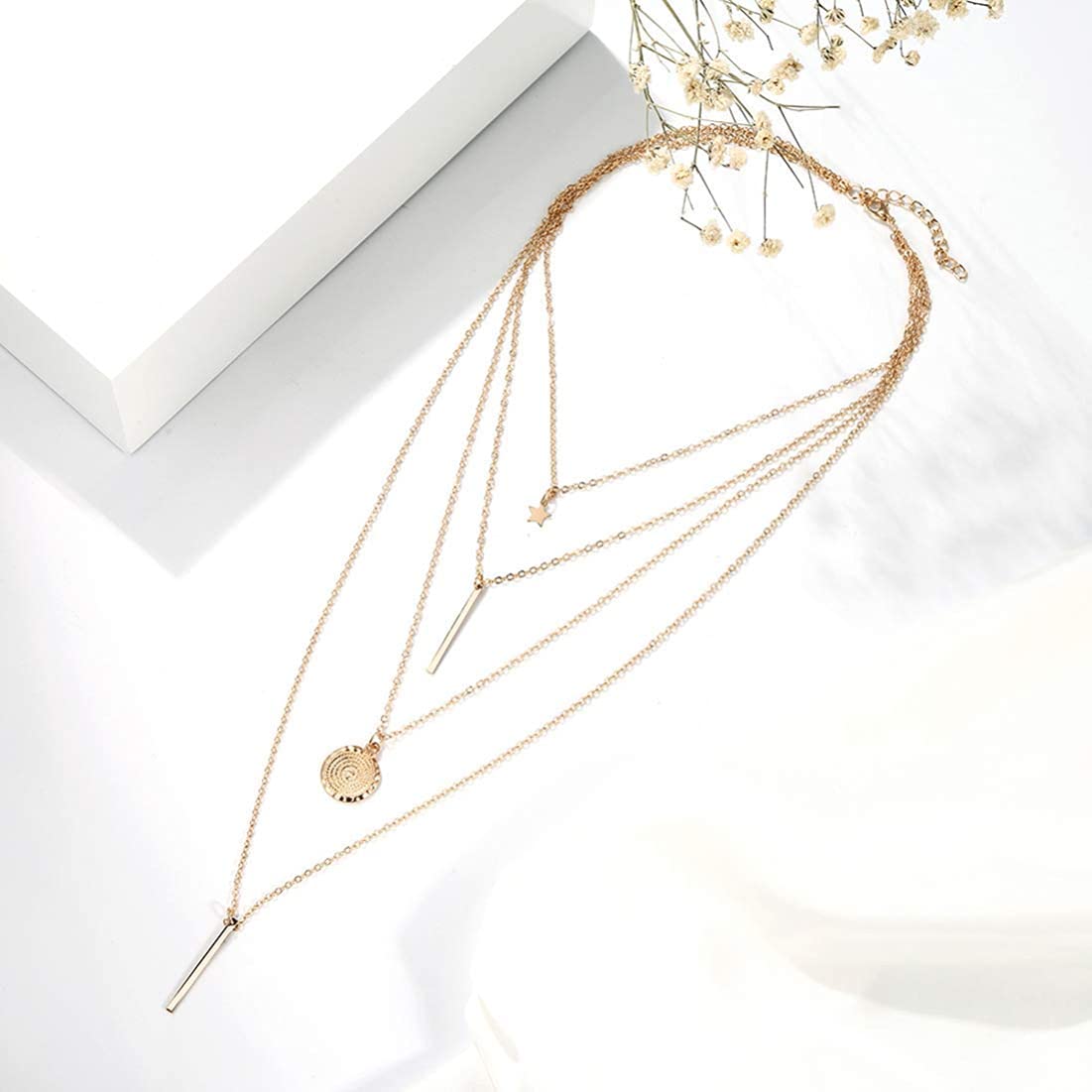 YouBella Jewellery Stylish Combo of Two Necklace Chains for Women and Girls (Style 1)