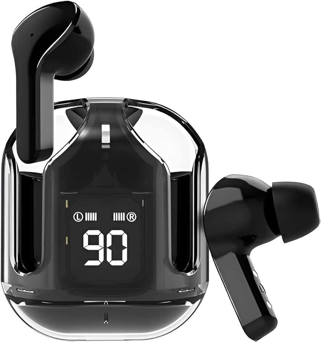 DX Mart True Wireless Stereo Wireless Earbuds, Ultrapods max TWS Bluetooth Earphones with Charging Case and LED Digital Display, Microphone, Works with iOS Android and Bluetooth Devices