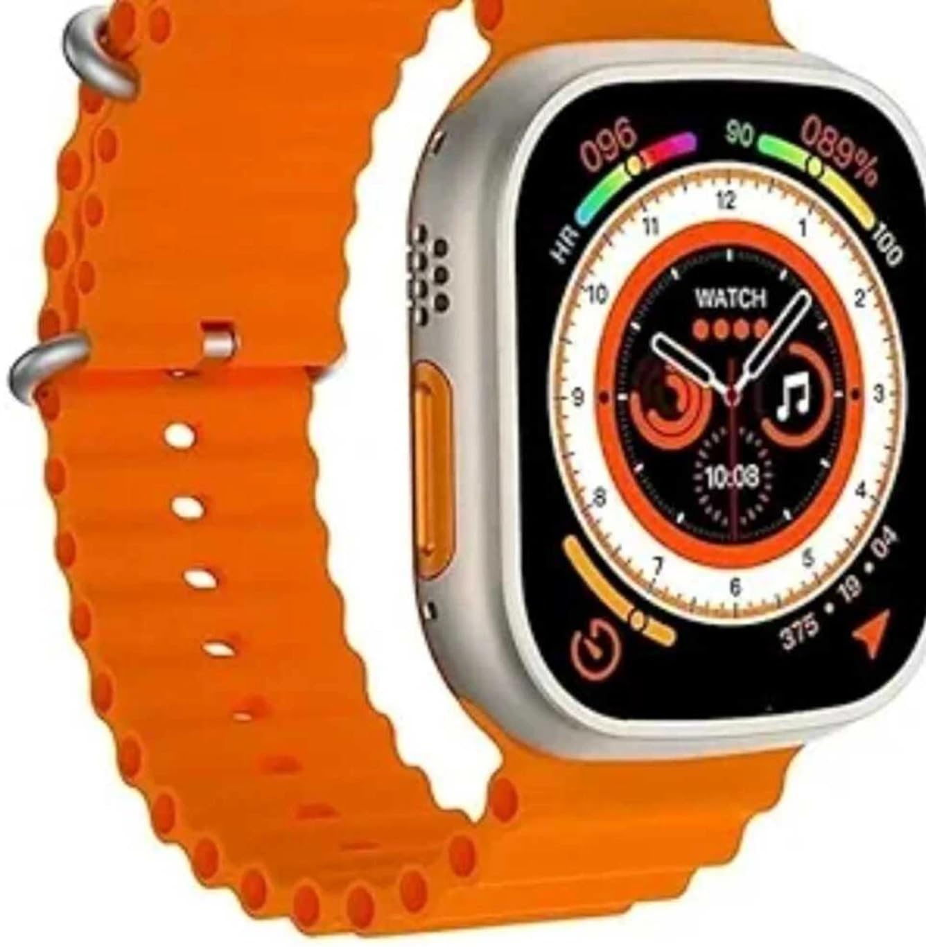 CHG T800 Orange Smartwatch Bluetooth Calling | 1.99” HD Display | Fitness Tracker | Heart Rate & SpO2 Monitor | Sports Smart Watch for Men & Women | Android & iOS Compatible
