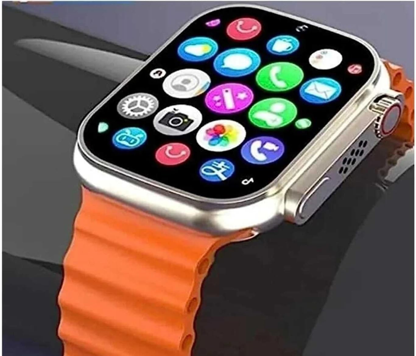 CHG T800 Orange Smartwatch Bluetooth Calling | 1.99” HD Display | Fitness Tracker | Heart Rate & SpO2 Monitor | Sports Smart Watch for Men & Women | Android & iOS Compatible