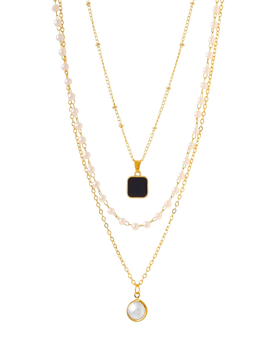 Yellow Chimes 2Pcs Long Chain Pendent Necklace for Women & Girls - Stylish Pendant Chains for Wife, Girlfriend, Birthday, Anniversary