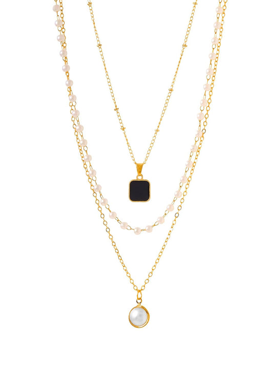Yellow Chimes 2Pcs Long Chain Pendent Necklace for Women & Girls - Stylish Pendant Chains for Wife, Girlfriend, Birthday, Anniversary