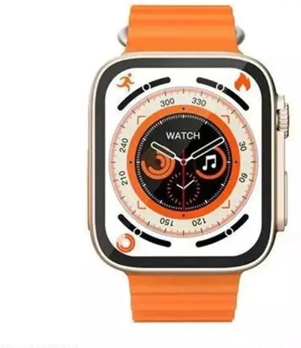 CHG T800 Orange Smartwatch Bluetooth Calling | 1.99” HD Display | Fitness Tracker | Heart Rate & SpO2 Monitor | Sports Smart Watch for Men & Women | Android & iOS Compatible